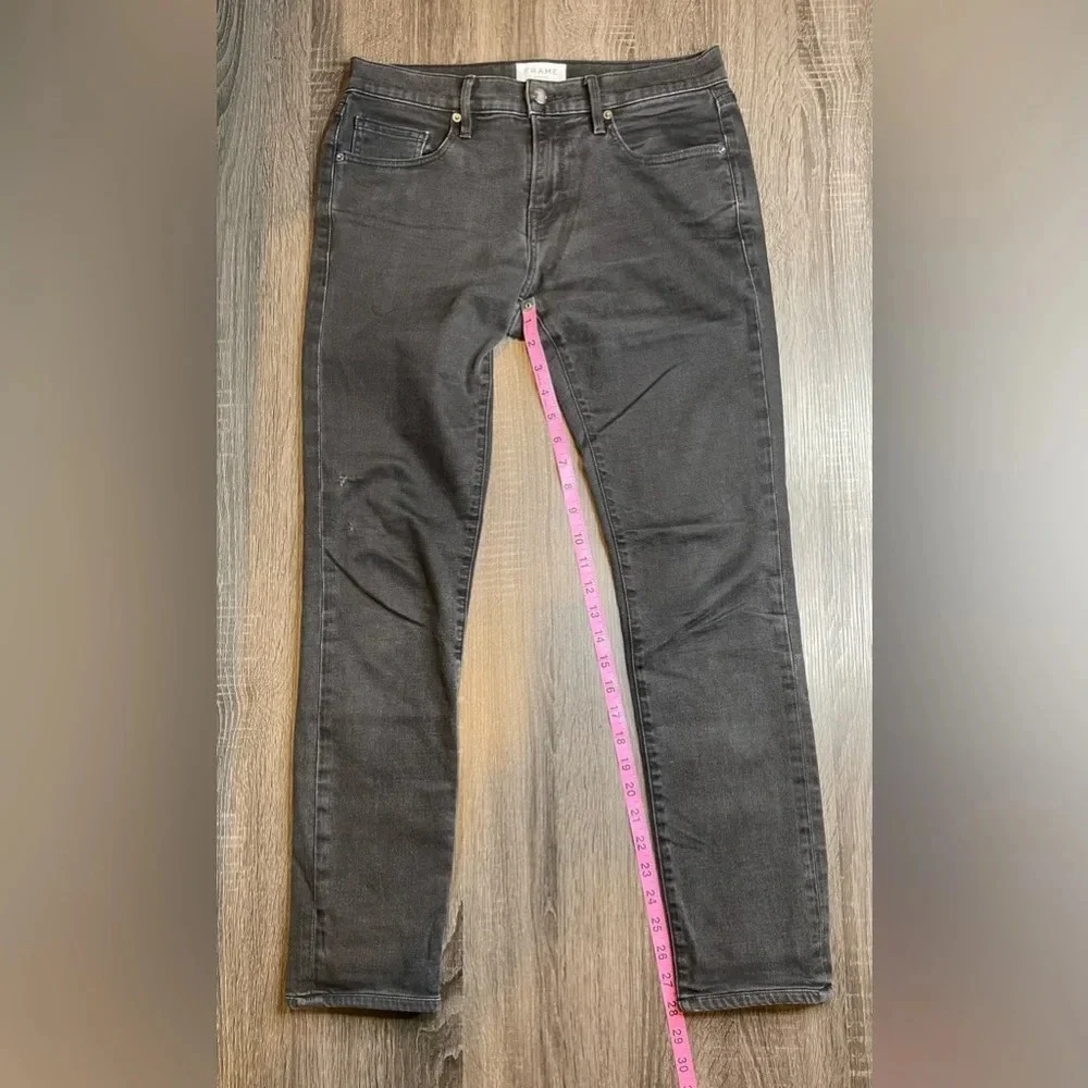 Frame Men's Black L'Homme Skinny Mid Rise Skinny Fit Jeans Size 29